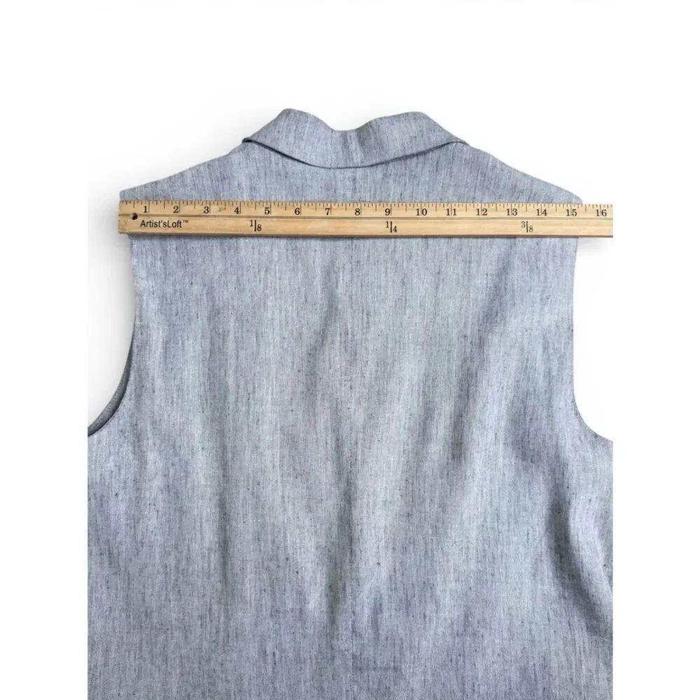 Jason Wu Elegant Heather Gray Blazer Dress Vest Med - Picture 6 of 11